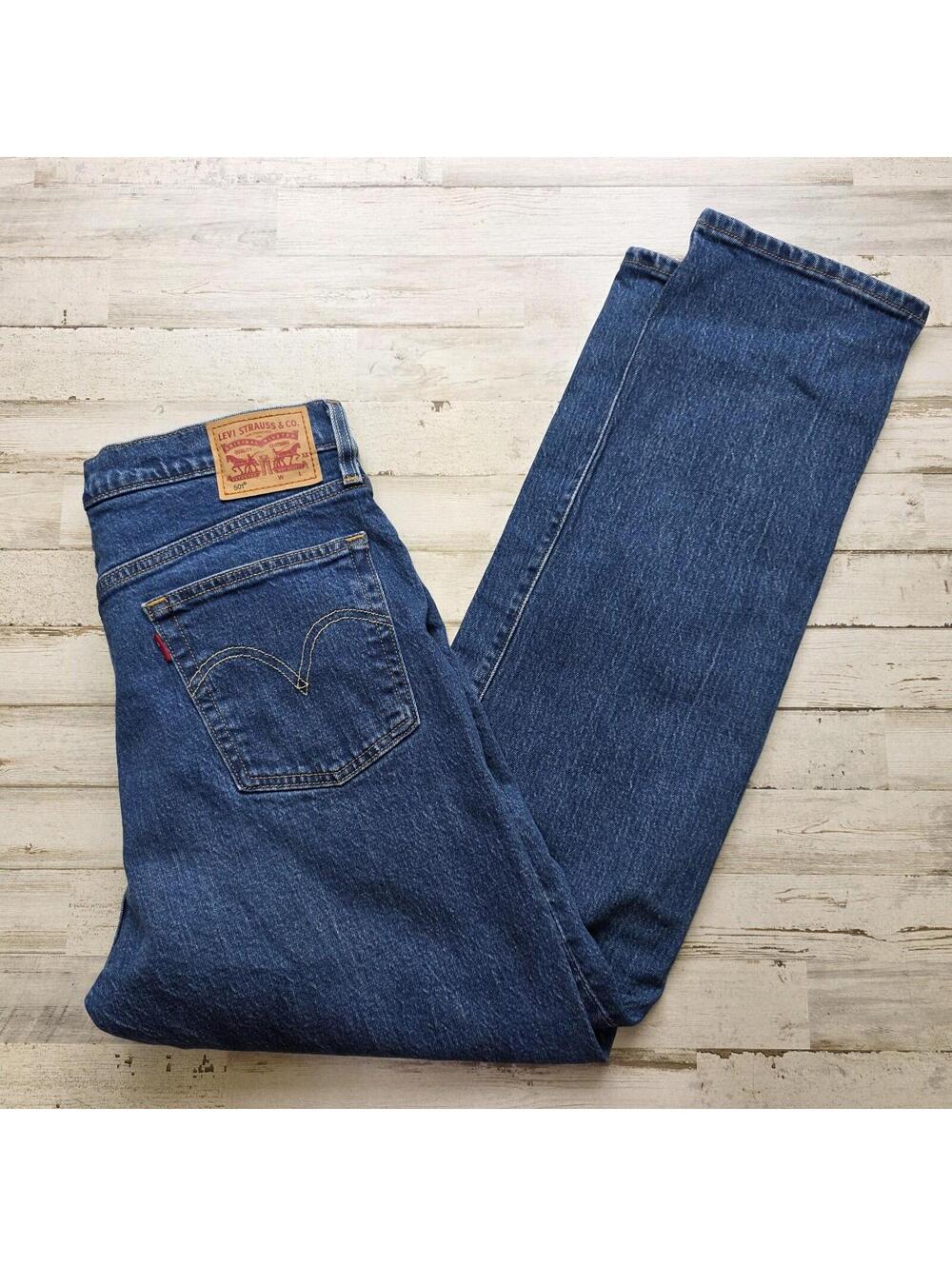 Levi's 501 Women's Jeans Blue 30X30 - Button Fly  Straight Leg Stretch Cotton